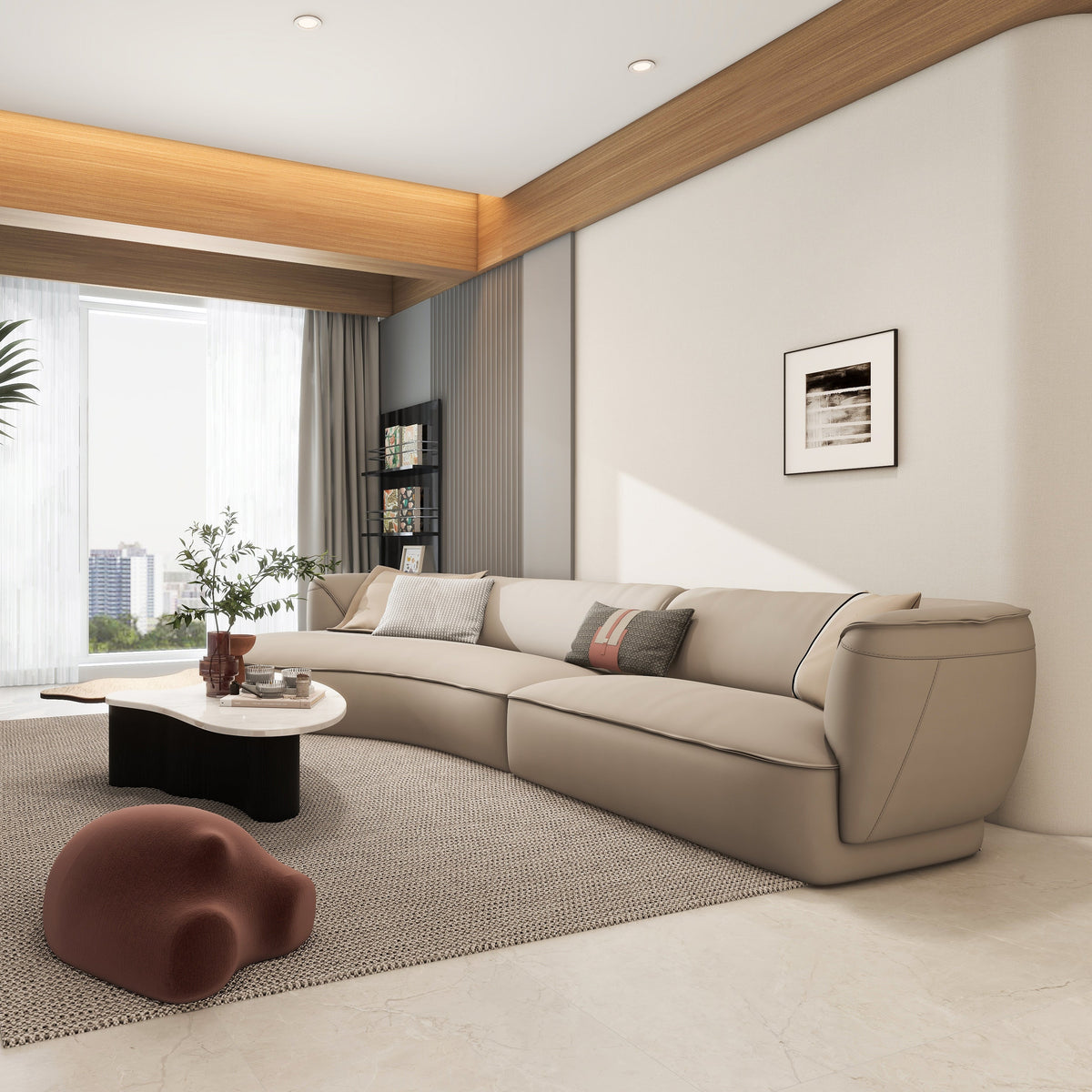 ラウンドデザイン　モダンソファ Luno》ラウンドカーブ・モダンソファ – Aroq